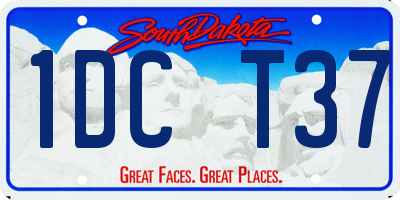 SD license plate 1DCT37