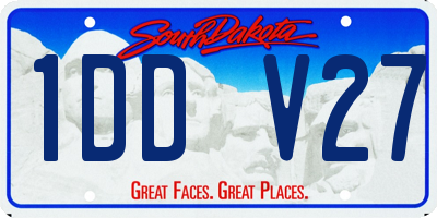 SD license plate 1DDV27