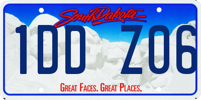 SD license plate 1DDZ06
