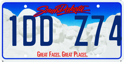 SD license plate 1DDZ74