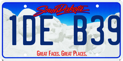 SD license plate 1DEB39
