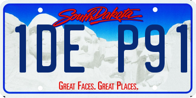 SD license plate 1DEP91