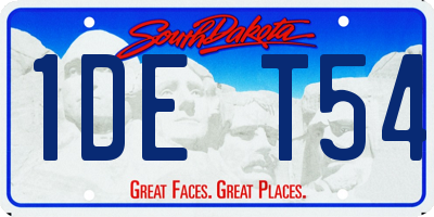 SD license plate 1DET54