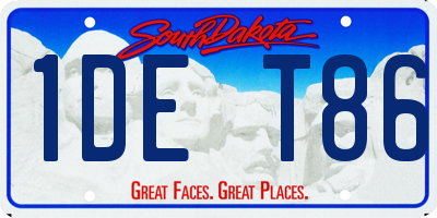SD license plate 1DET86