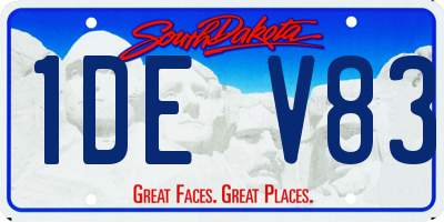SD license plate 1DEV83