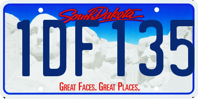 SD license plate 1DF135