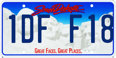 SD license plate 1DFF18