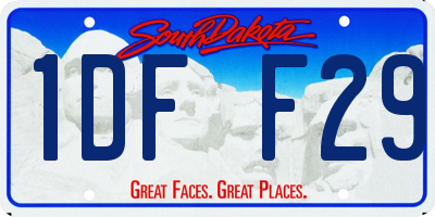 SD license plate 1DFF29