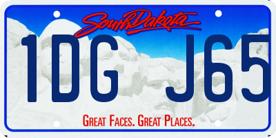 SD license plate 1DGJ65