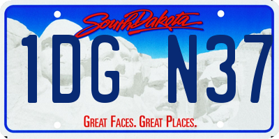 SD license plate 1DGN37
