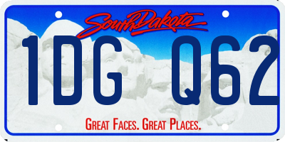 SD license plate 1DGQ62