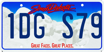SD license plate 1DGS79