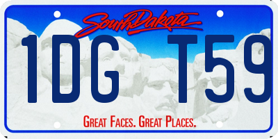 SD license plate 1DGT59