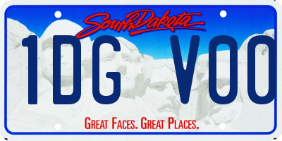 SD license plate 1DGV00