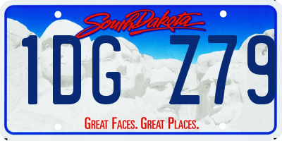 SD license plate 1DGZ79