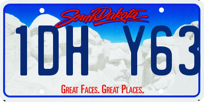 SD license plate 1DHY63