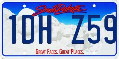 SD license plate 1DHZ59