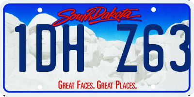 SD license plate 1DHZ63