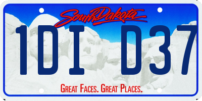 SD license plate 1DID37