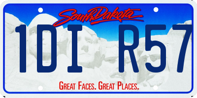 SD license plate 1DIR57