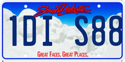 SD license plate 1DIS88