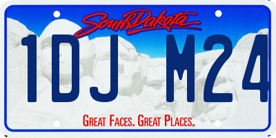 SD license plate 1DJM24