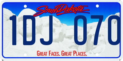 SD license plate 1DJO70