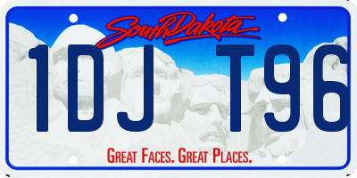 SD license plate 1DJT96