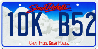 SD license plate 1DKB52