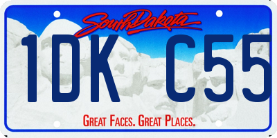 SD license plate 1DKC55