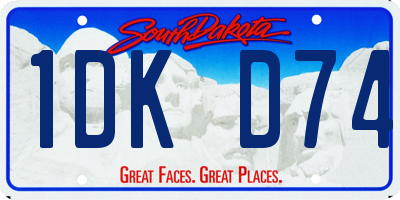 SD license plate 1DKD74