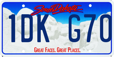 SD license plate 1DKG70