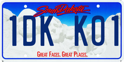 SD license plate 1DKK01