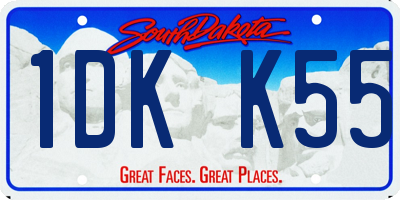 SD license plate 1DKK55