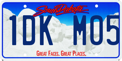 SD license plate 1DKM05