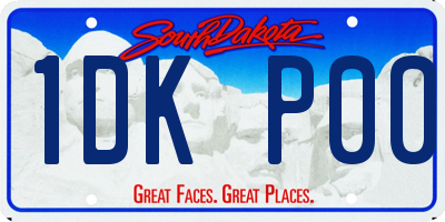 SD license plate 1DKP00