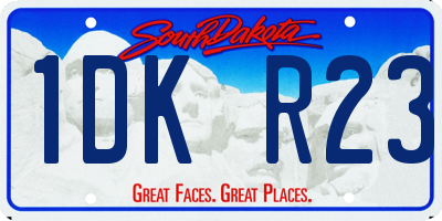 SD license plate 1DKR23