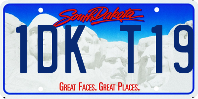 SD license plate 1DKT19