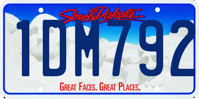 SD license plate 1DM792