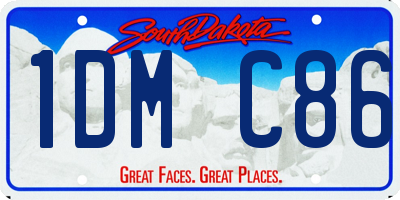 SD license plate 1DMC86