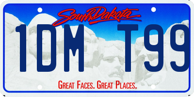 SD license plate 1DMT99