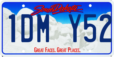 SD license plate 1DMY52