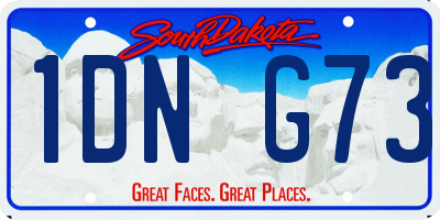 SD license plate 1DNG73