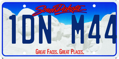 SD license plate 1DNM44