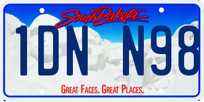 SD license plate 1DNN98