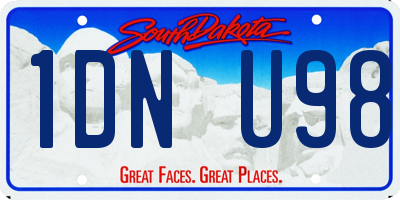 SD license plate 1DNU98