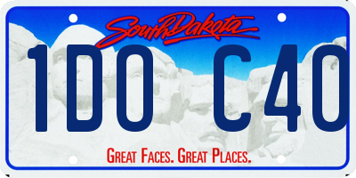 SD license plate 1DOC40
