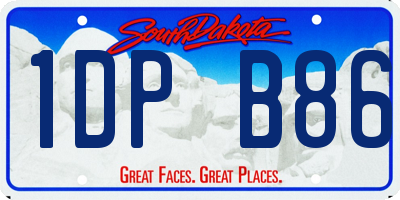 SD license plate 1DPB86