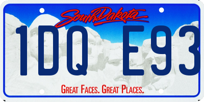 SD license plate 1DQE93
