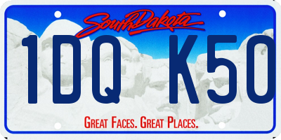SD license plate 1DQK50